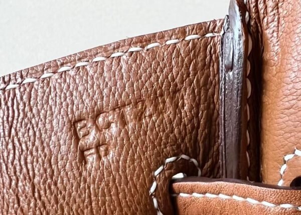 Hermes Birkin GARGO Canvas & Barenia CK37 Golden Brown Silver Hardware 30cm Full Handmade