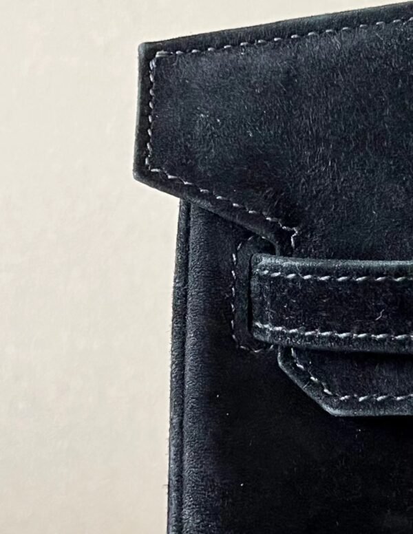 Hermes Birkin Chamois CK89 Black Gold Hardware 25cm Full Handmade