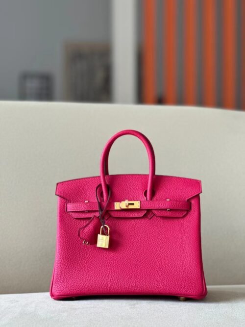 Hermès Brikin Togo OD Rose Pink Gold Hardware 25cm Full Handmade