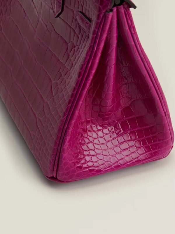 GPC Mode Birkin Shiny Alligator crocodile Violet Purple Gold Hardware 25cm Full Handmade