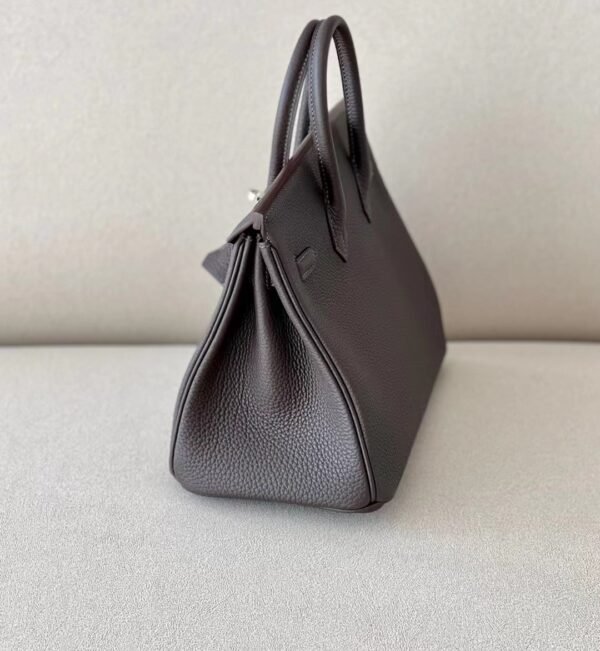 Hermes Birkin Togo Black Silver Hardware 25cm Full Handmade