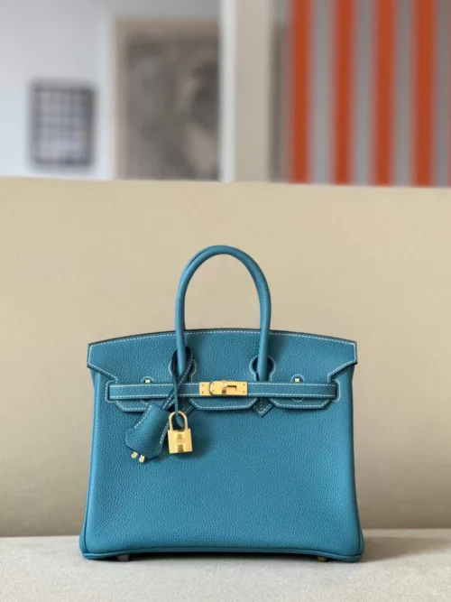 Hermès Birkin Togo D2 New denim blue Gold Hardware 25cm Full Handmade