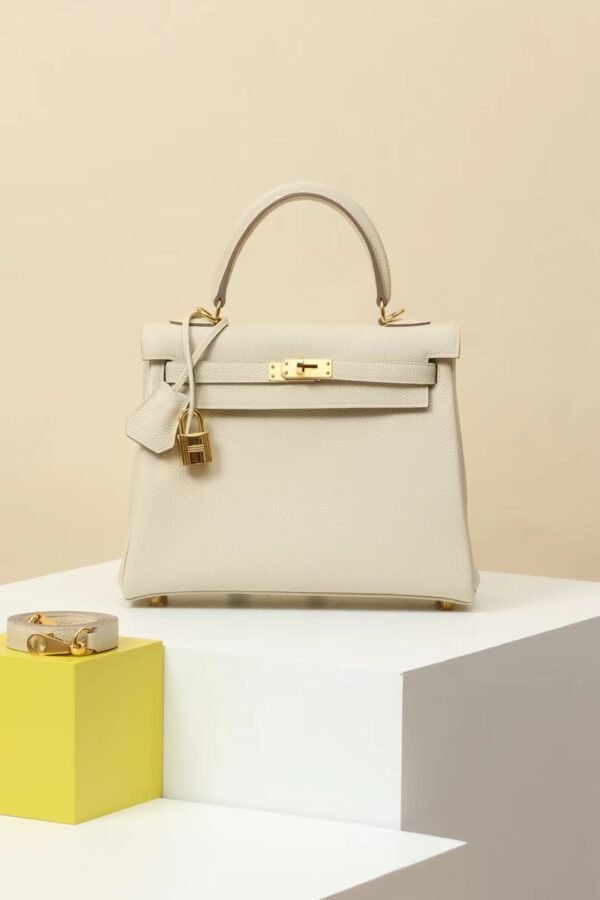 GPC Mode Birkin Togo CC10 Cream White Gold Hardware 25cm Full Handmade