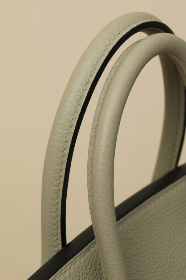 GPC Mode Birkin Togo Leather 1Q Sage green Silver Hardware 25cm Full Handmade