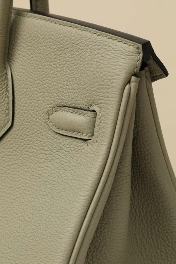 GPC Mode Birkin Togo Leather 1Q Sage green Silver Hardware 25cm Full Handmade