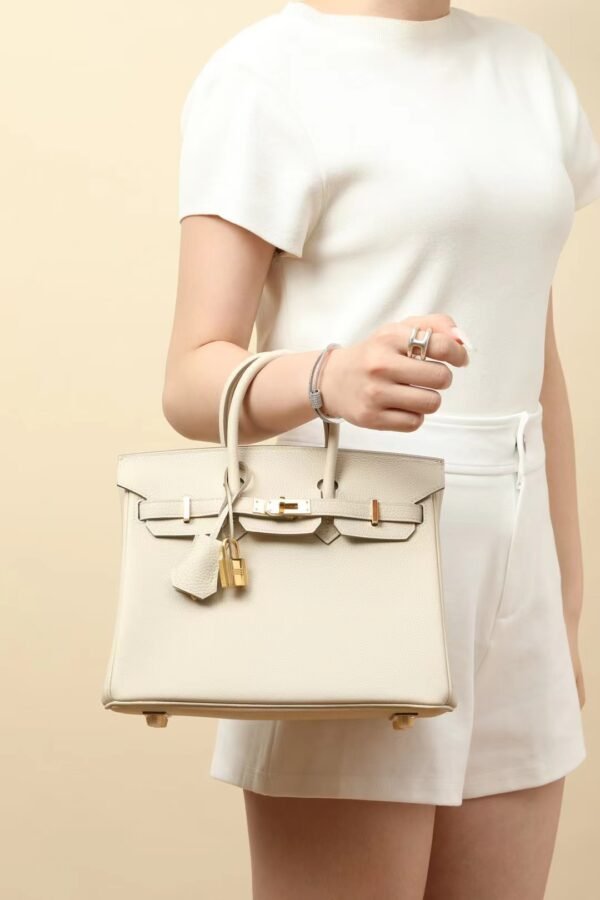 3d336c3d2ee624f GPC Mode Birkin Togo Leather CC10 Cream White Gold Hardware 25cm Full Handmade
