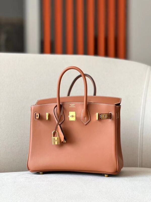 Hermes Birkin jonathan CK37 Golden Brown Gold Hardware 25cm Full Handmade