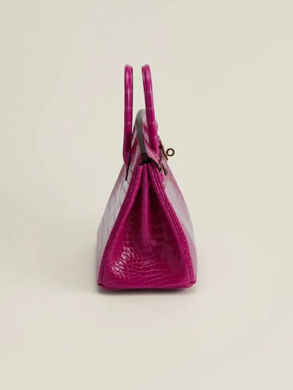 GPC Mode Birkin Shiny Alligator crocodile Violet Purple Gold Hardware 25cm Full Handmade