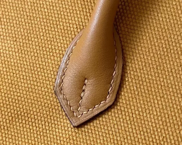 Hermès Birkin Canvas & Swift 2S Sesame yellow Silver Hardware 25cm Full Handmade