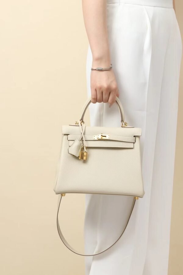 GPC Mode Birkin Togo CC10 Cream White Gold Hardware 25cm Full Handmade