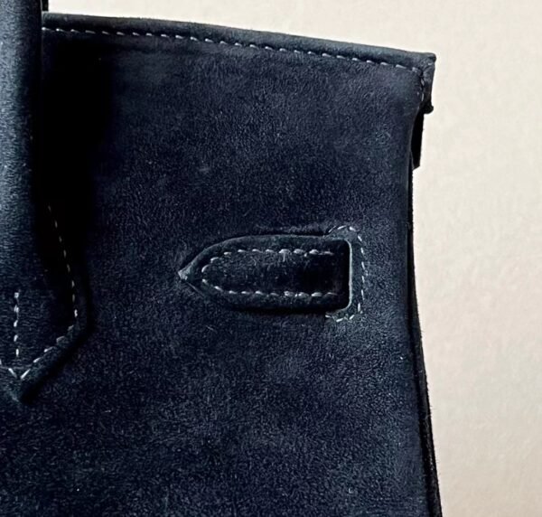 Hermes Birkin Chamois CK89 Black Gold Hardware 25cm Full Handmade