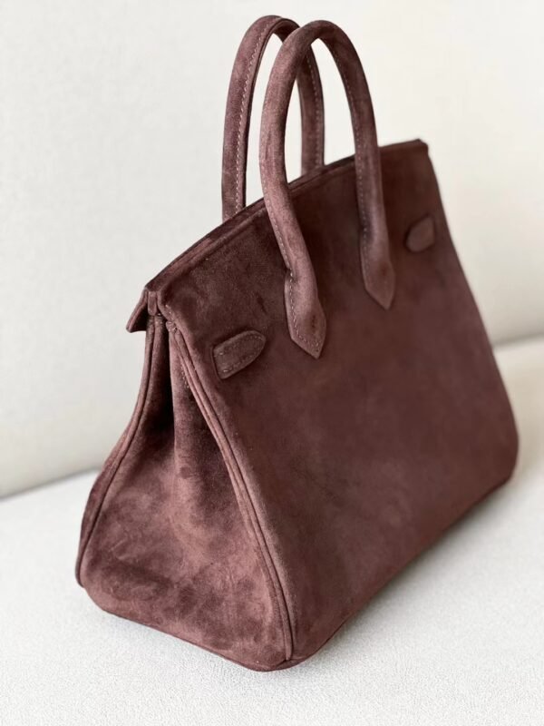 Hermes Birkin Chamois Leather Teddy brown Gold Hardware 25cm Full Handmade