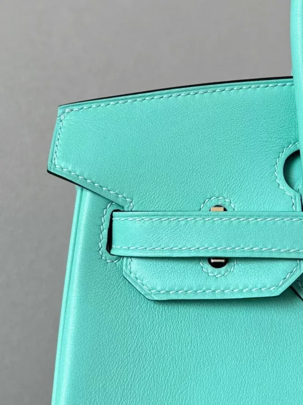 Hermès Birkin Swift 3P Macaron blue Gold Hardware 25cm Full Handmade