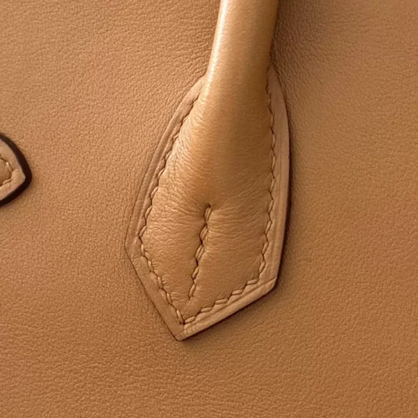 Hermès Birkin Swift 4B Biscuit Khaki Silver Hardware 25cm Full Handmade