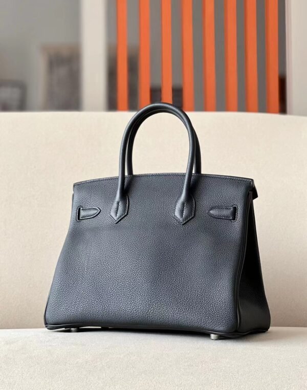 Hermes Birkin Chrome hearts Togo Black Silver Hardware 30cm Full Handmade