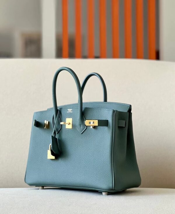 Hermès Birkin Togo 63 Almond green Gold Hardware 25cm Full Handmade