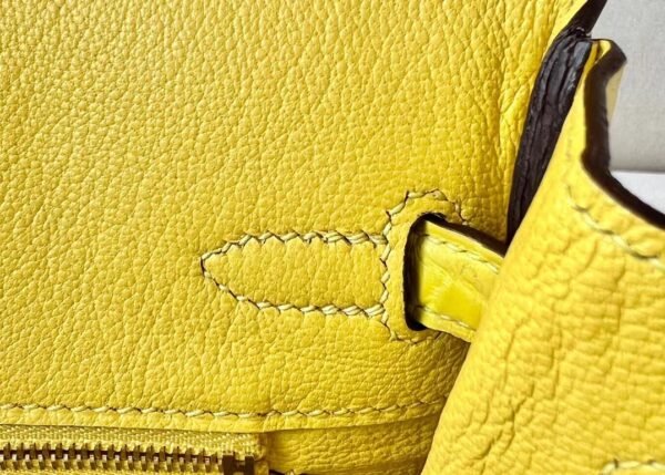 Hermes Birkin Matte Niloticus crocodile M9 calendula Yellow Gold Hardware 25cm Full Handmade
