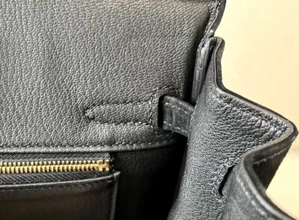 Hermes Birkin Chamois CK89 Black Gold Hardware 25cm Full Handmade