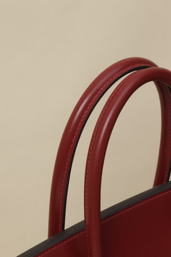 GPC Mode Birkin Shiny Box Leather Bordeaux wine red Silver Hardware 30cm Full Handmade GPC Mode Birkin Shiny Box Leather Bordeaux wine red Silver Hardware 30cm Full Handmade