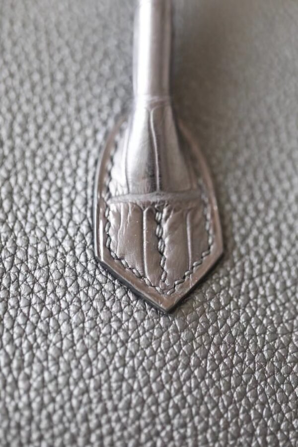 Hermès Birkin togo & Niloticus Black Gold Hardware 25cm Full Handmade