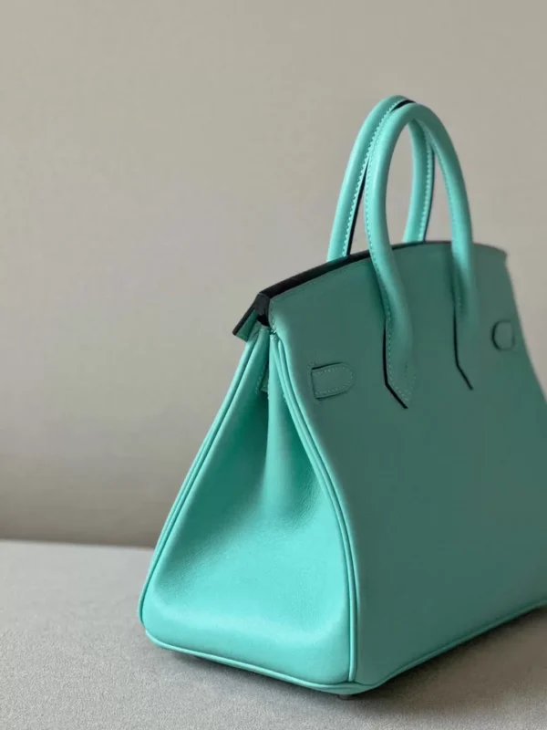Hermès Birkin Swift 3P Macaron blue Gold Hardware 25cm Full Handmade