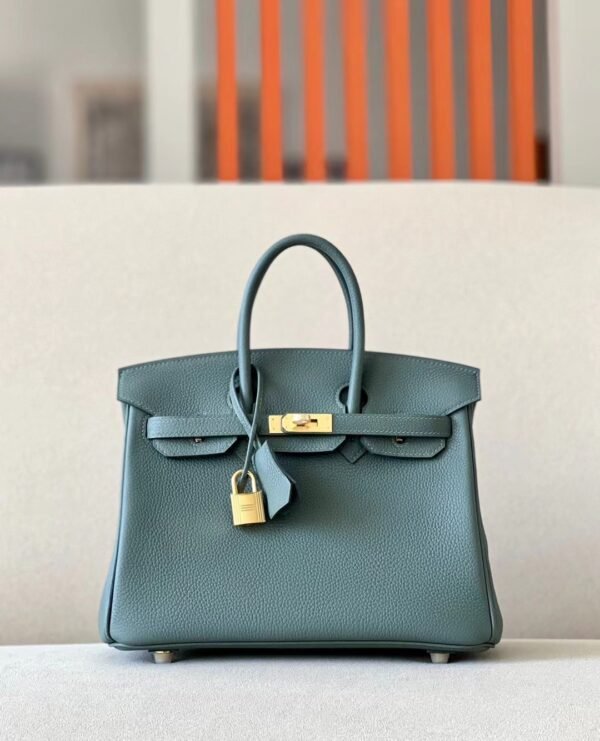 Hermès Birkin Togo 63 Almond green Gold Hardware 25cm Full Handmade