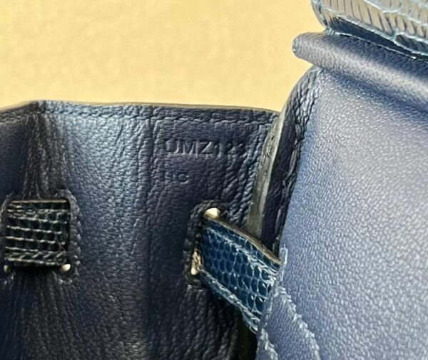 Hermes Birkin Lizard 73 gem blue Gold Hardware 25cm Full Handmade