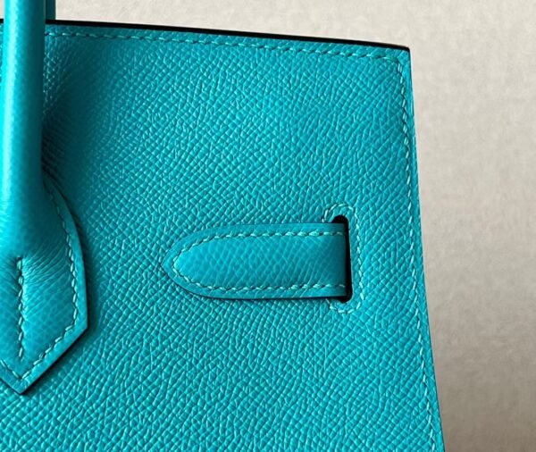 Hermes Birkin Epsom 7F Peacock blue Silver Hardware 30cm Full Handmade