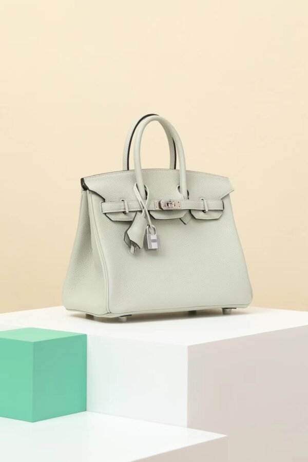 GPC Mode Birkin Togo Leather OW Crystal grey Silver Hardware 25cm Full Handmade