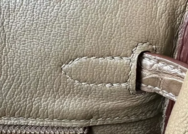 646392ac72b2a8c-jpg Hermès Birkin Matte Alligator crocodile Ck18 Etoupe Grey Gold Hardware 25cm Full Handmade