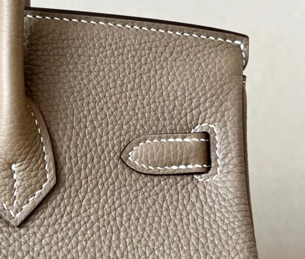 Hermes Birkin Togo CK18 Etoupe Grey Gold Hardware 25cm Full Handmade