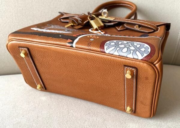 Hermes Birkin Barenia CK37 Golden Brown Gold Hardware 25cm Full Handmade