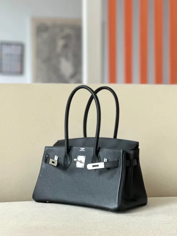 GPC Mode Birkin Swift CK89 Black Silver Hardware 30cm Full Handmade