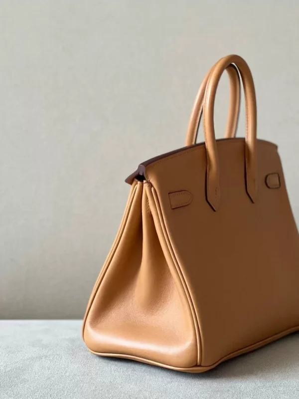 Hermès Birkin Swift 4B Biscuit Khaki Silver Hardware 25cm Full Handmade
