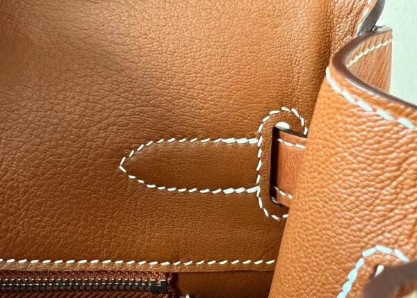 Hermes Birkin GARGO Canvas & Barenia CK37 Golden Brown Silver Hardware 30cm Full Handmade