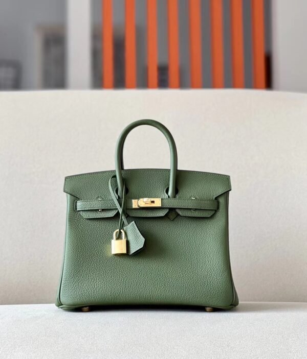 Hermes Birkin Togo Green Gold Hardware 25cm Full Handmade