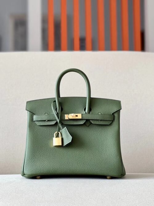 Hermes Birkin Togo Green Gold Hardware 25cm Full Handmade