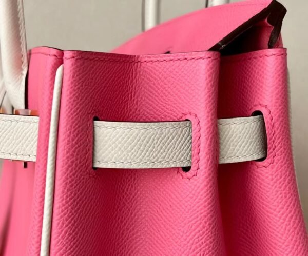 Hermes Birkin epsom 8W Rose Pink & CC10 Creamy White Gold Hardware 30cm Full Handmade