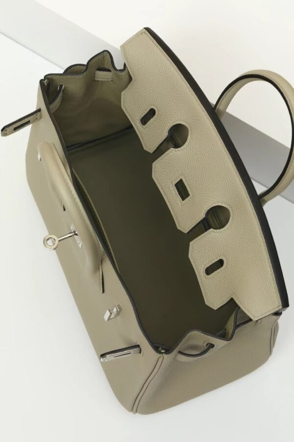 GPC Mode Birkin Togo Leather 1Q Sage green Silver Hardware 25cm Full Handmade