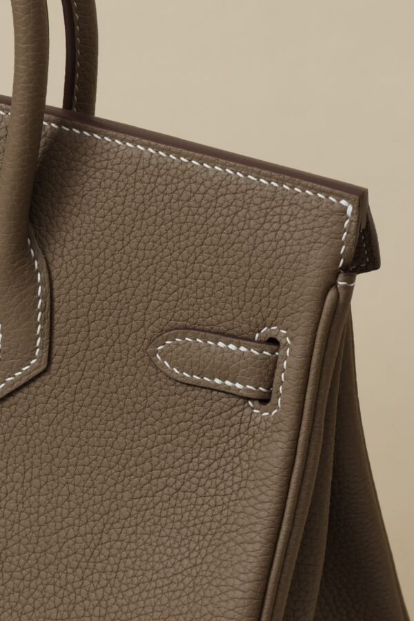 GPC Mode Birkin Togo Leather CK18 Etoupe Grey Silver Hardware 25cm Full Handmade