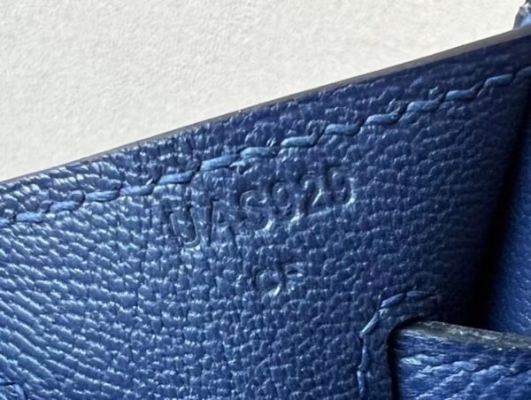 Hermès Birkin Epsom 73 Gem Blue Silver Hardware 25cm Full Handmade