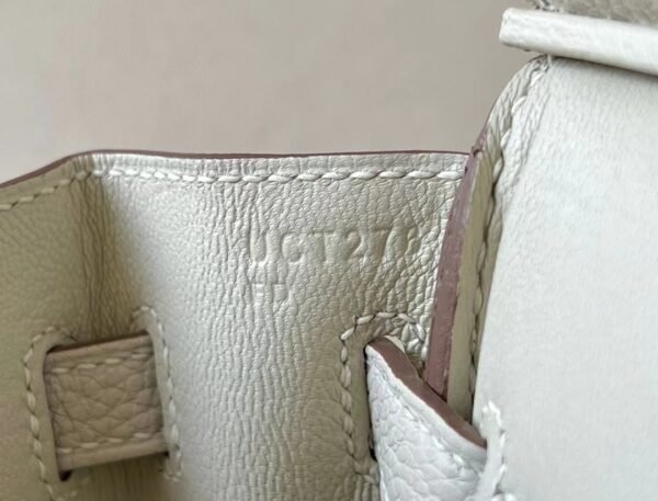 Hermes Birkin Togo CC10 Creamy White Gold Hardware 25cm Full Handmade