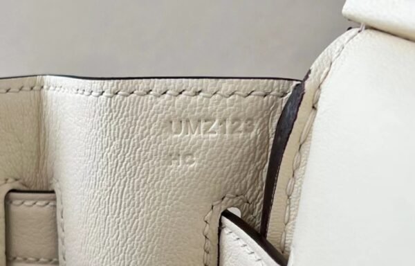 Hermès Birkin Swift & Chamois I2 Creamy White & 4W Light Purple Silver Hardware 30cm Full Handmade