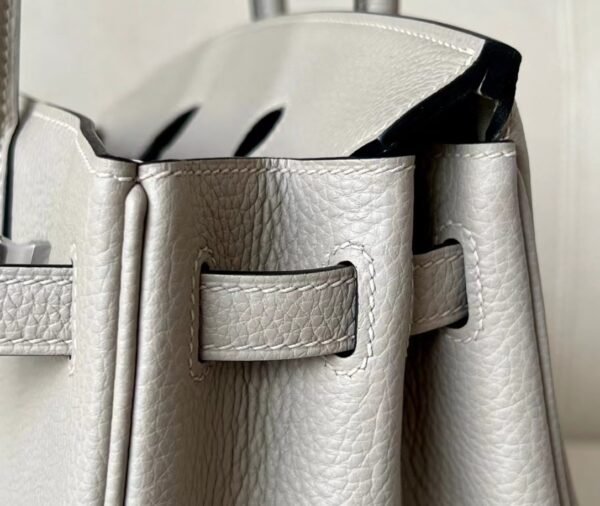 Hermes Birkin Togo Griss Silver Hardware 25cm Full Handmade