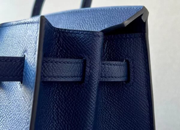 Hermès Birkin Togo 73 Gem Blue Silver Hardware 25cm Full Handmade