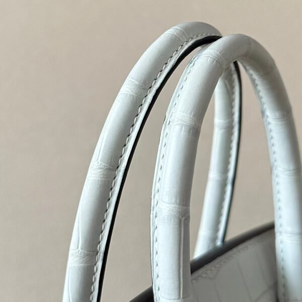 8b4f2fa37506703 Hermès Brikin Togo & Matte Alligator 0L Deep Grey & OW Crystal grey Silver Hardware 25cm Full Handmade