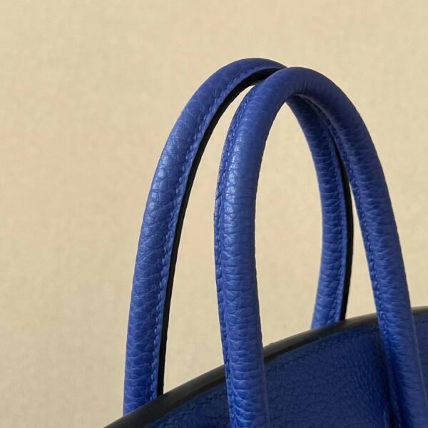 Hermès Birkin Togo 7T Bright Deep Blue Silver Hardware 25cm Full Handmade