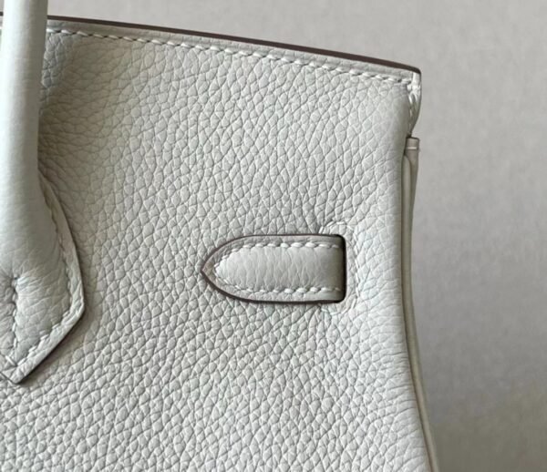 Hermes Birkin Togo CC10 Creamy White Gold Hardware 25cm Full Handmade