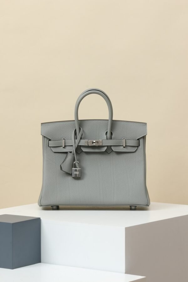 912d096028091ab GPC Mode Birkin Togo Leather 4Z Gull grey Silver Hardware 25cm Full Handmade