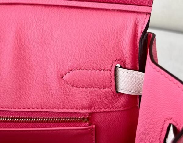 Hermes Birkin epsom 8W Rose Pink & CC10 Creamy White Gold Hardware 30cm Full Handmade